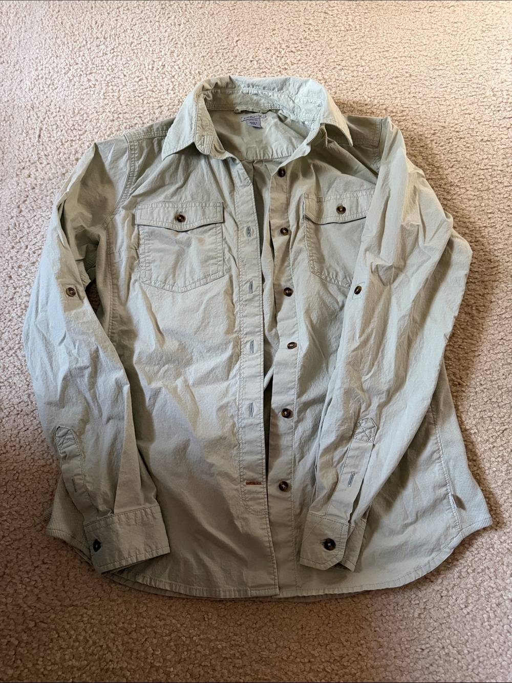 Carhartt Light Sage Green Button-Down Work Shirt